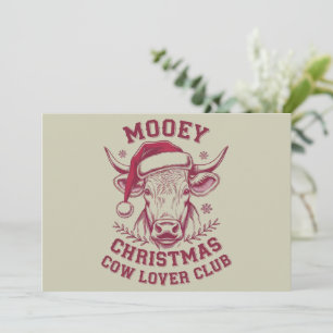 Cartão De Festividades Feliz Natal Clube Western Cow Lover Temporada de N