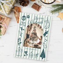 Feliz Natal Coisas Favoritas Desenhadas à Mão em V