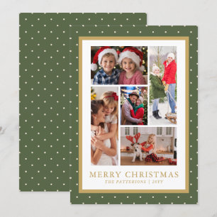 Cartão De Festividades Feliz Natal Colagem de Fotos Simples Moderno