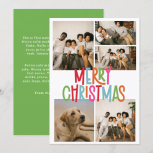 Cartão De Festividades Feliz Natal Colorido Personalizado Foto