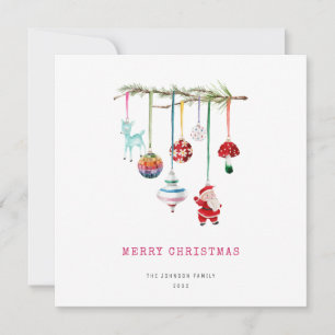 Cartão De Festividades Feliz Natal Colorido Simples