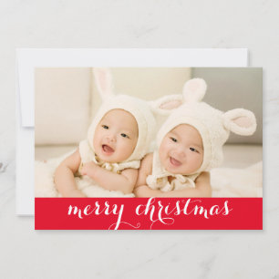 Cartão De Festividades Feliz Natal com Feriado de Foto de Amor