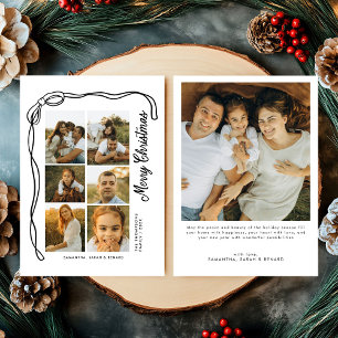 Cartão De Festividades Feliz Natal com Laço Família 7 Fotos