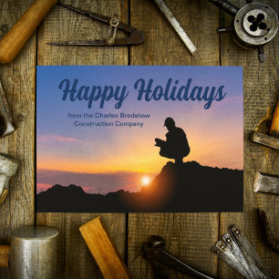 Cartão De Festividades Feliz Natal Construção Personalizada Empresa Sunse