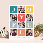 Cartão De Festividades Feliz Natal Cores Festivas 6 Fotografias Colagem<br><div class="desc">Enviando suas saudações da temporada com este "moderno alegre Natal Festivo Colors 6 Photo Collage Holiday Card". (1) Para mais personalização, clique no link "personalizar mais" e use nossa ferramenta design para modificar esse modelo. (2) Se você prefere papéis mais espessos / Término da matéria, talvez considere escolher o Tipo...</div>