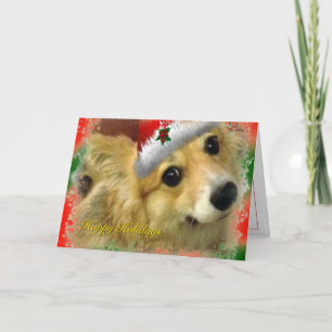 Cartão De Festividades Feliz Natal Corgi