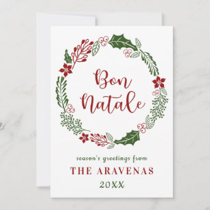 Cartão De Festividades Feliz Natal Corso, Personalizado