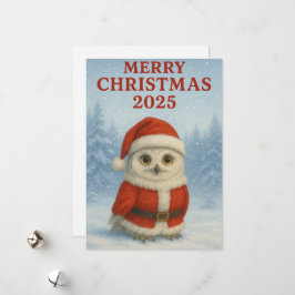Cartão De Festividades Feliz Natal Coruja