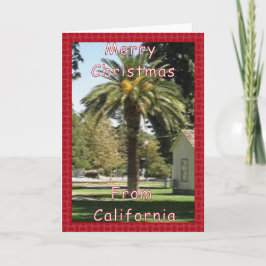 Cartão De Festividades Feliz Natal da Califórnia