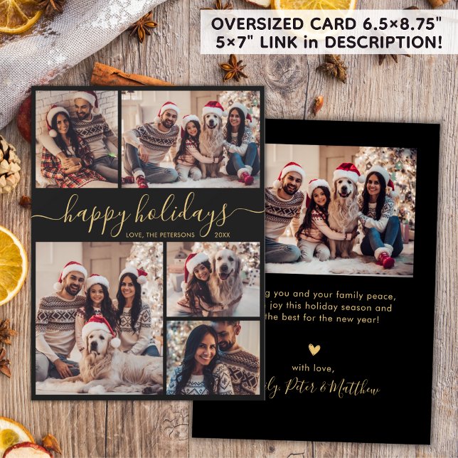 Cartão De Festividades Feliz Natal da Collage de Caligrafia (Criador carregado)