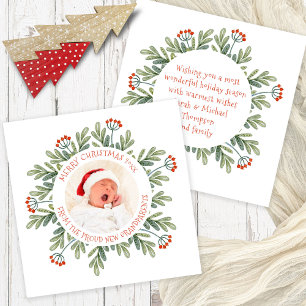 Cartão De Festividades Feliz Natal da Foto de Novos Avós