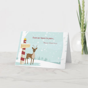 Cartão De Festividades Feliz Natal Da Nossa Casa