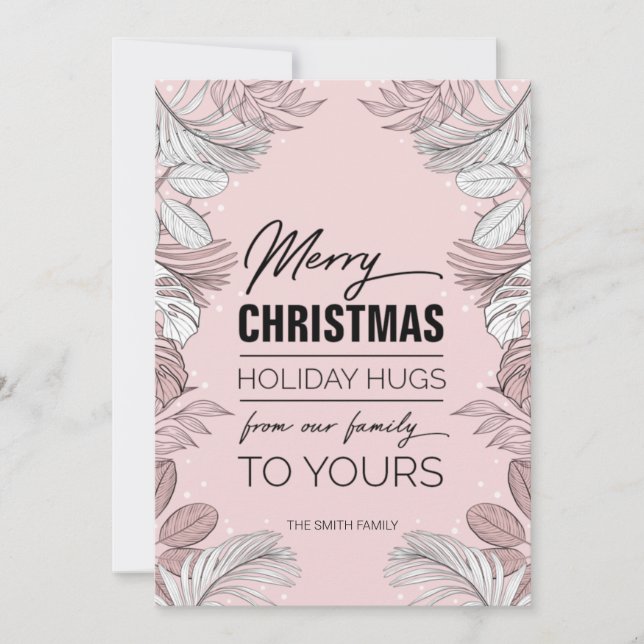 Cartão De Festividades Feliz Natal da nossa família (Frente)