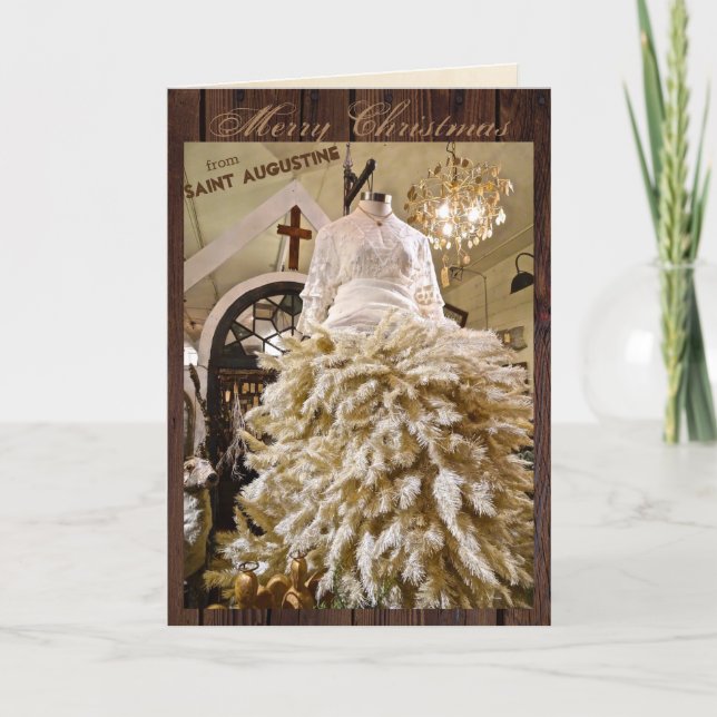 Cartão De Festividades Feliz Natal da Rua (Santo) Augustine Florida (Frente)