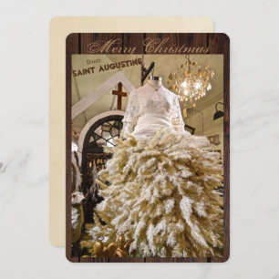 Cartão De Festividades Feliz Natal da Rua (Santo) Augustine Florida