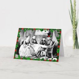 Cartão De Festividades Feliz Natal Da Saudação de Férias dos Lincolns