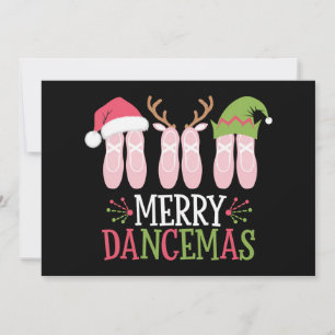 Cartão De Festividades Feliz Natal Dançante Sapatos de Ballet Dança