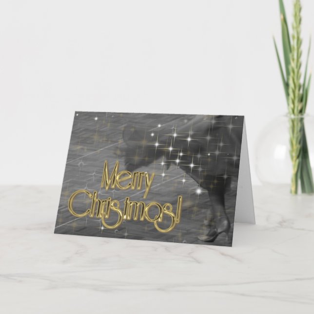 Cartão De Festividades Feliz Natal Dançarinos PERSONALIZADOS (Frente)