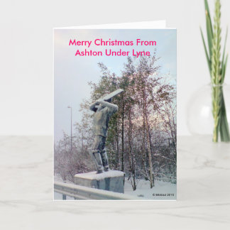 Cartão De Festividades Feliz Natal de Ashton sob Lyne