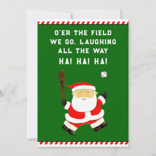 Cartão De Festividades Feliz Natal de Baseball