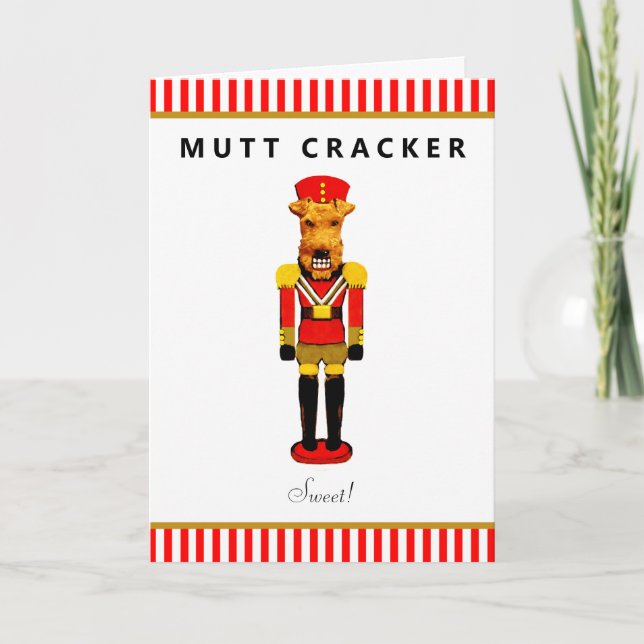 Cartão De Festividades Feliz Natal de Cachorro (Frente)