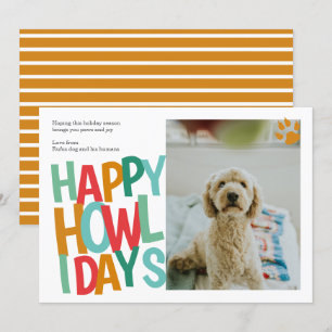 Cartão De Festividades Feliz Natal de Cachorro Personalizado