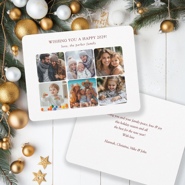 Cartão De Festividades Feliz Natal de Colagem de Fotos de Feriados (Criador carregado)