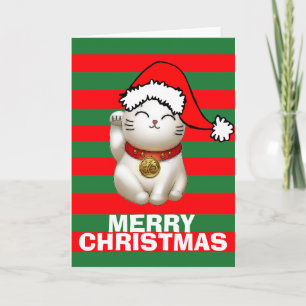 Cartão De Festividades Feliz Natal de Gato