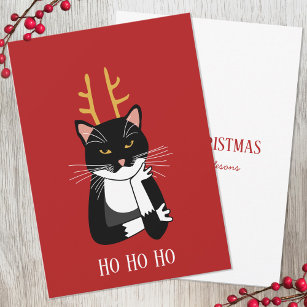 Cartão De Festividades Feliz Natal de Gato Sarcástico
