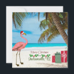 Cartão De Festividades Feliz Natal de Jacksonville, FL<br><div class="desc">Feliz Natal de Jacksonville,  Flórida e Papais noeis Flamingo.</div>