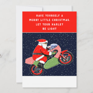 Cartão De Festividades Feliz Natal de Motocicleta