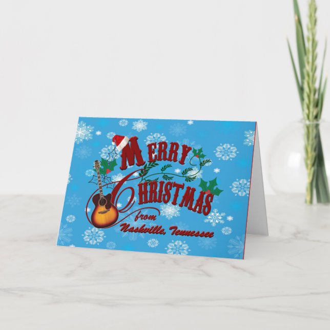 Cartão De Festividades Feliz Natal de Nashville (Frente)