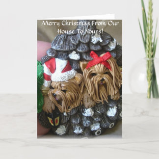 Cartão De Festividades Feliz Natal de nossa casa a seu