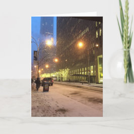 Cartão De Festividades Feliz Natal de Nova Iorque de Férias NYC