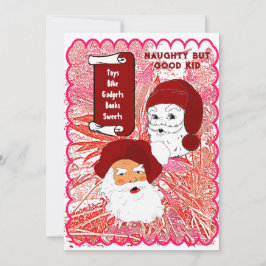 Cartão De Festividades Feliz Natal De Papais noeis De Criança