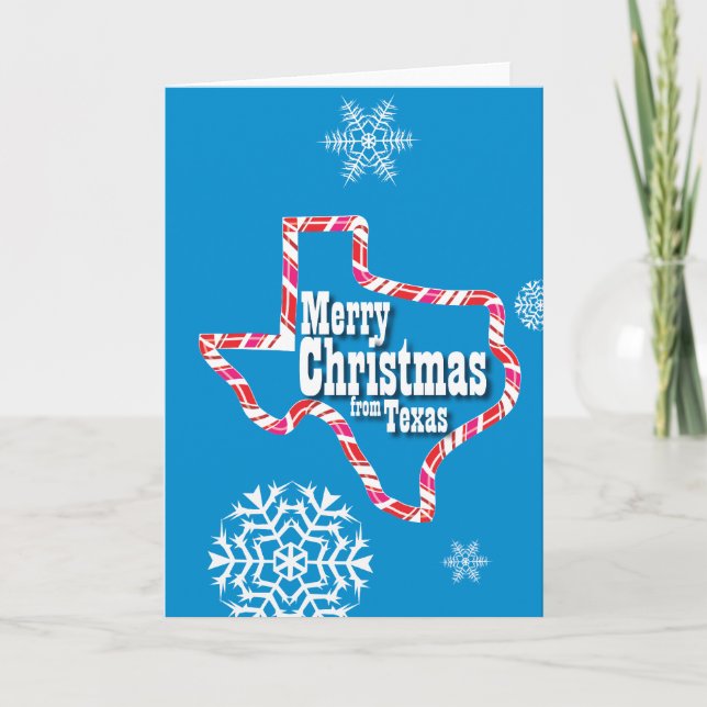 Cartão De Festividades Feliz Natal de Texas (Frente)
