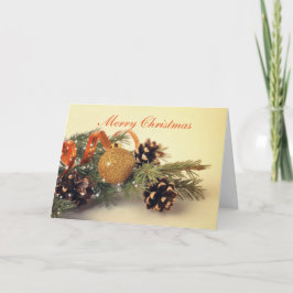 Cartão De Festividades Feliz Natal - Decorações do Estilo Retro