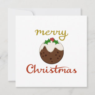 Cartão De Festividades Feliz Natal+Desenho de Pudim