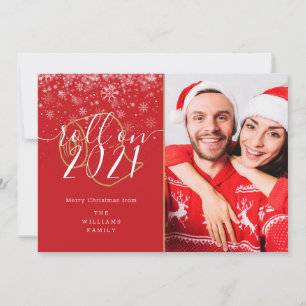 Cartão De Festividades Feliz Natal Diversão Rola No Ano Novo Foto