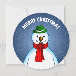 Cartão De Festividades Feliz Natal do Boneco de Neve