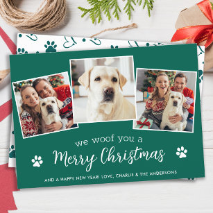 Cartão De Festividades Feliz Natal Do Cachorro Personalizado 3 Foto De Pe