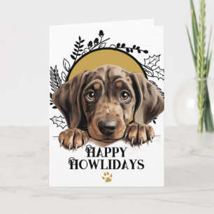 Cartão De Festividades Feliz Natal do Cão de Caça Plott Hound