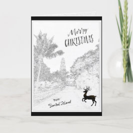 Cartão De Festividades Feliz Natal do Farol da Ilha Sanibel FL