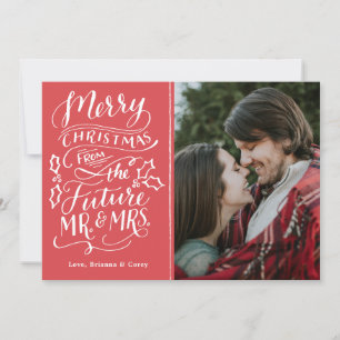 Cartão De Festividades Feliz Natal do Futuro Sr. e Sra. Foto