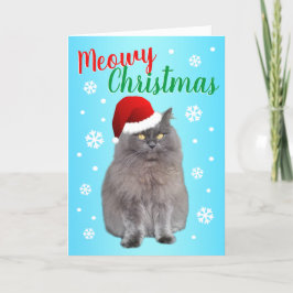 Cartão De Festividades Feliz Natal do Gato