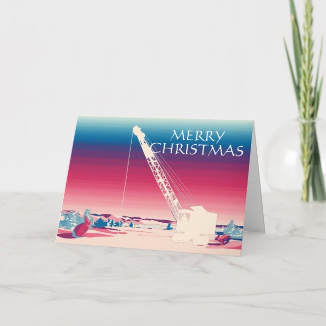 CARTÃO DE FESTIVIDADES FELIZ NATAL DO LAGO DA PESCA DO GELO DO OPERADOR (Frente)