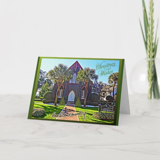 Cartão De Festividades Feliz Natal do Lowcountry Bluffton SC (Frente)