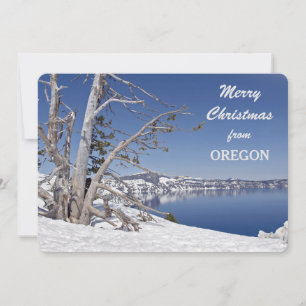 Cartão De Festividades Feliz Natal do Oregon Photo Template