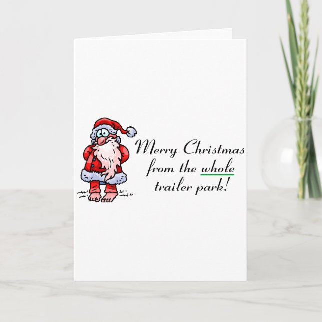 Cartão De Festividades Feliz Natal Do Parque Dos Reboques (Frente)