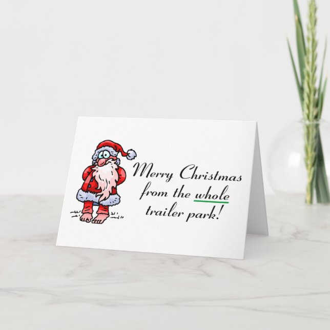 Cartão De Festividades Feliz Natal Do Parque Dos Reboques (Frente)